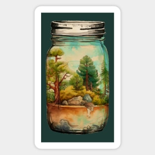 Forest in Jar Sticker